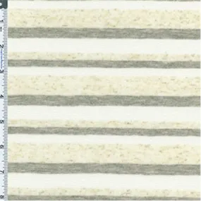 2 YD PC-Oatmeal/Heather Gray Jersey Knit Fabric