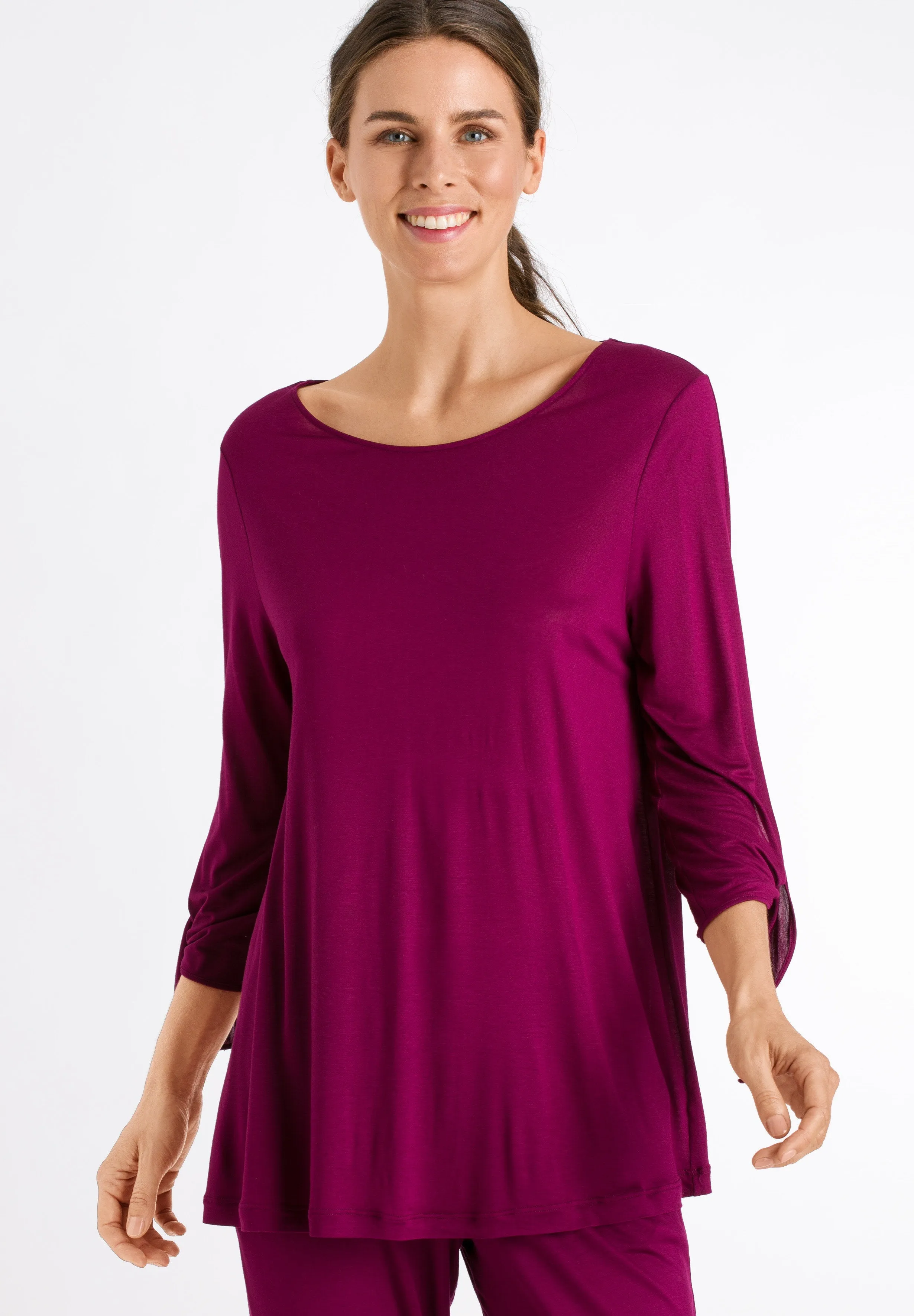 Aba Flowy Knit Top | Amaranth 76765-1471