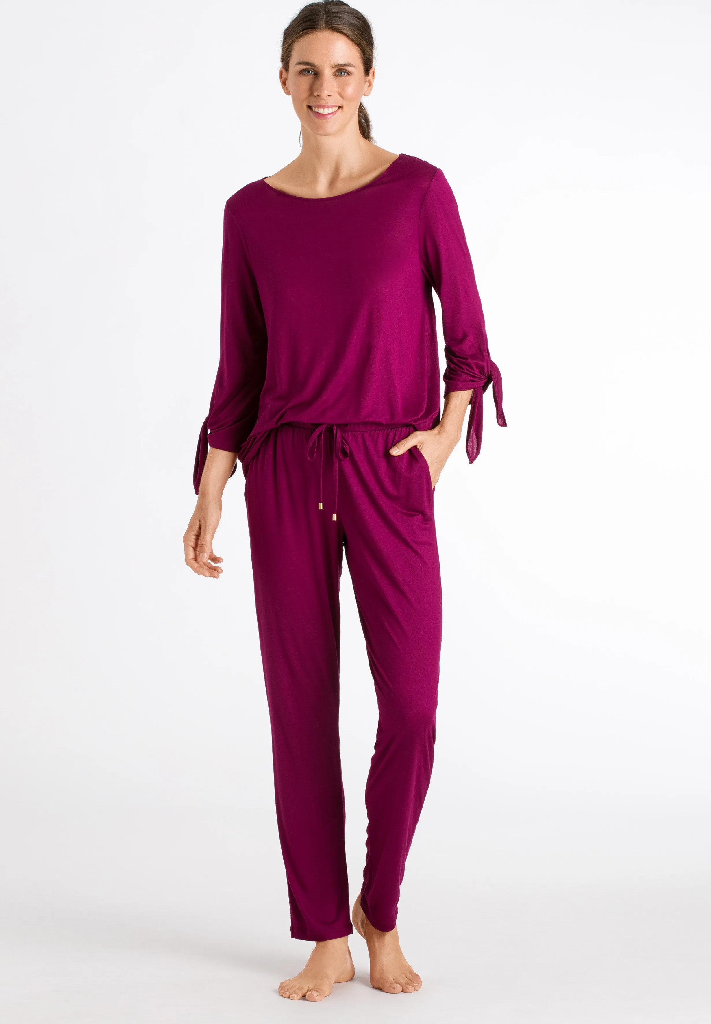 Aba Flowy Knit Top | Amaranth 76765-1471