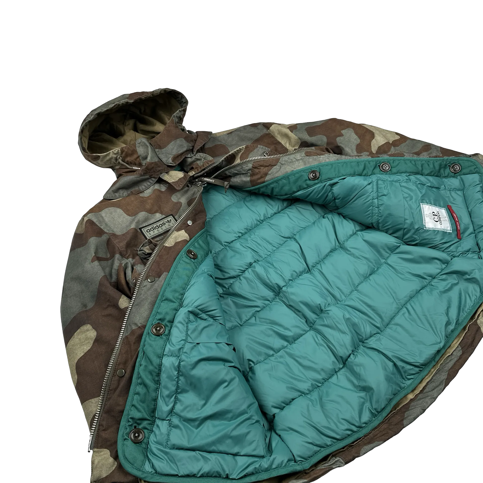 Adidas Spezial X CP Company RARE Camo Down Lined Jacket - Small