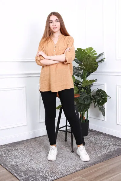 Anne   Kate Italian Arezzo Linen Top