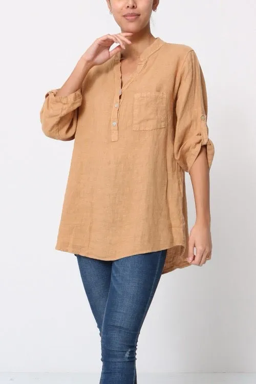 Anne   Kate Italian Arezzo Linen Top