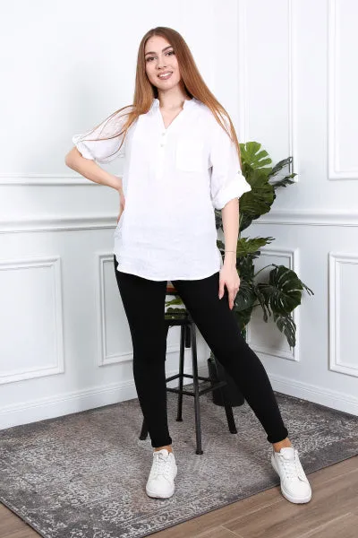 Anne   Kate Italian Arezzo Linen Top