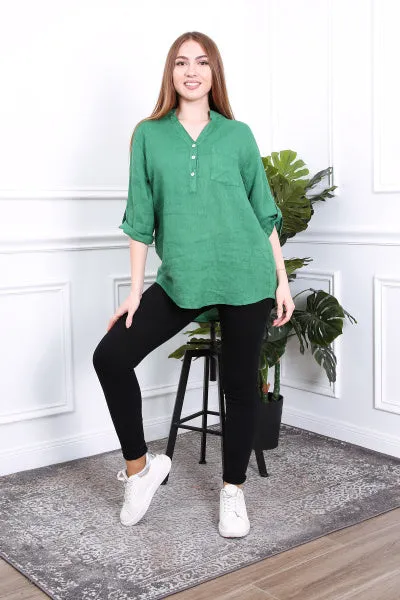 Anne   Kate Italian Arezzo Linen Top