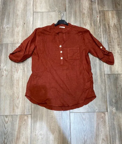 Anne   Kate Italian Arezzo Linen Top