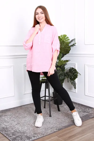 Anne   Kate Italian Arezzo Linen Top