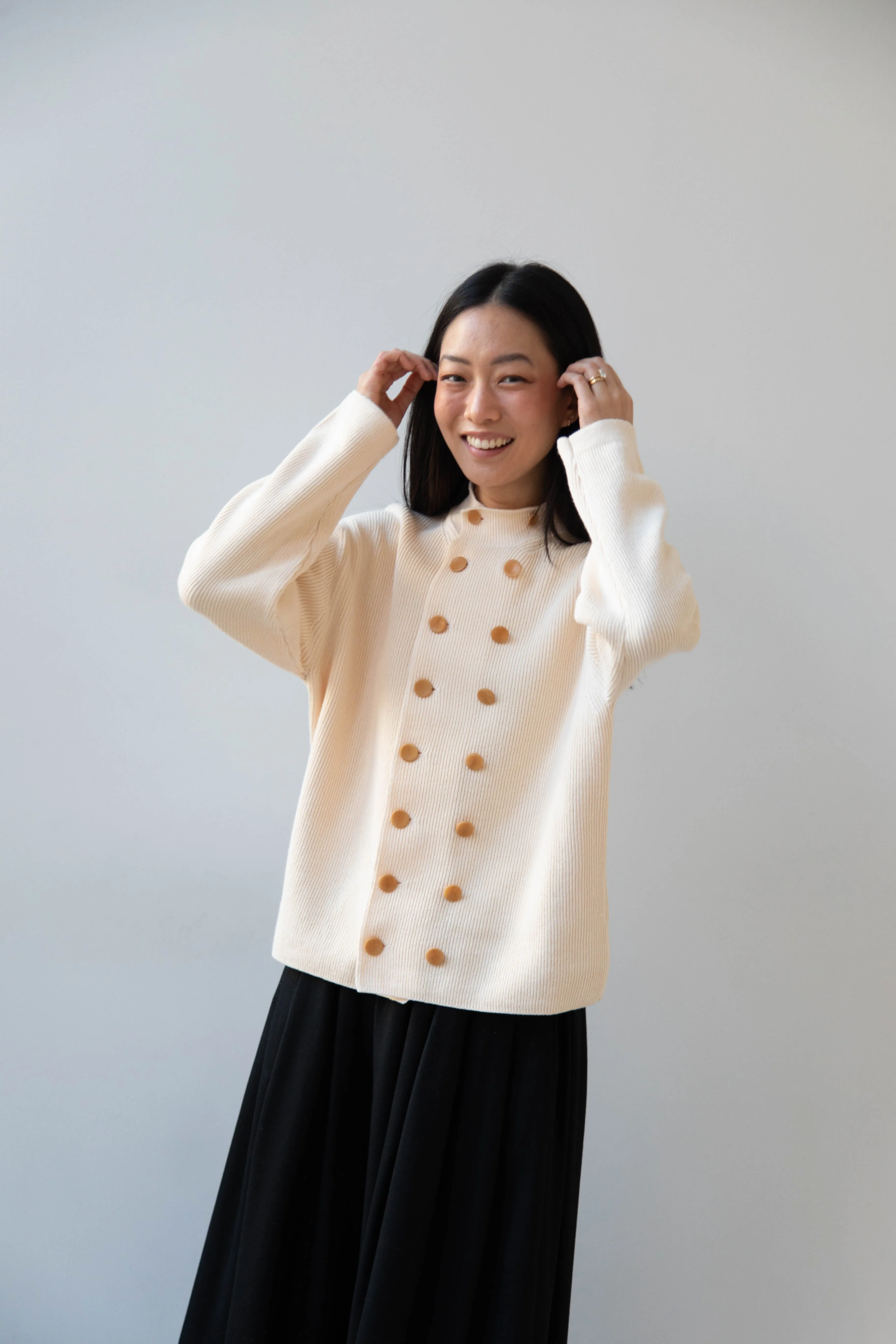 Aseedonclöud | Tea Garden Knit Jacket in Beige