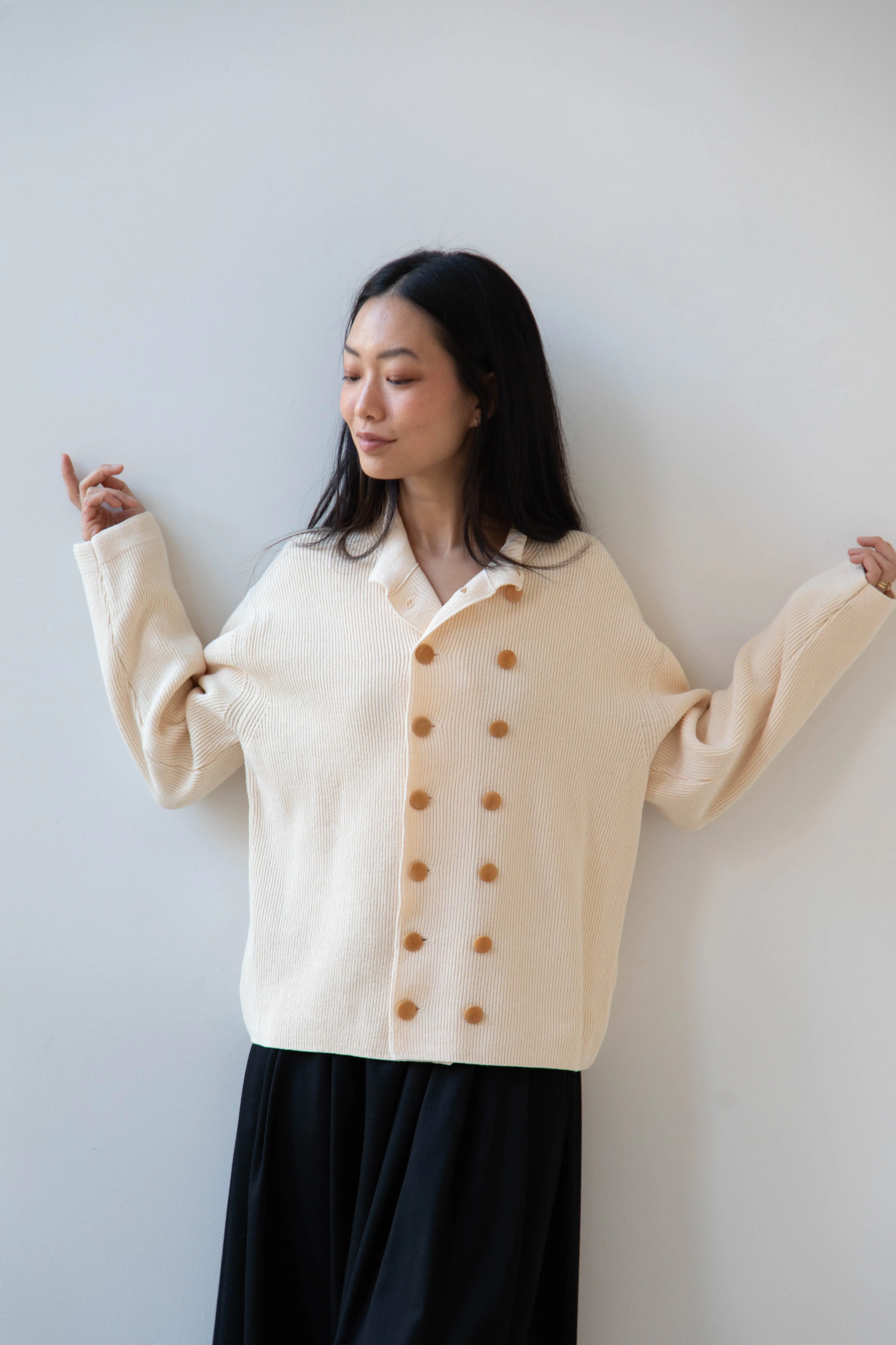 Aseedonclöud | Tea Garden Knit Jacket in Beige