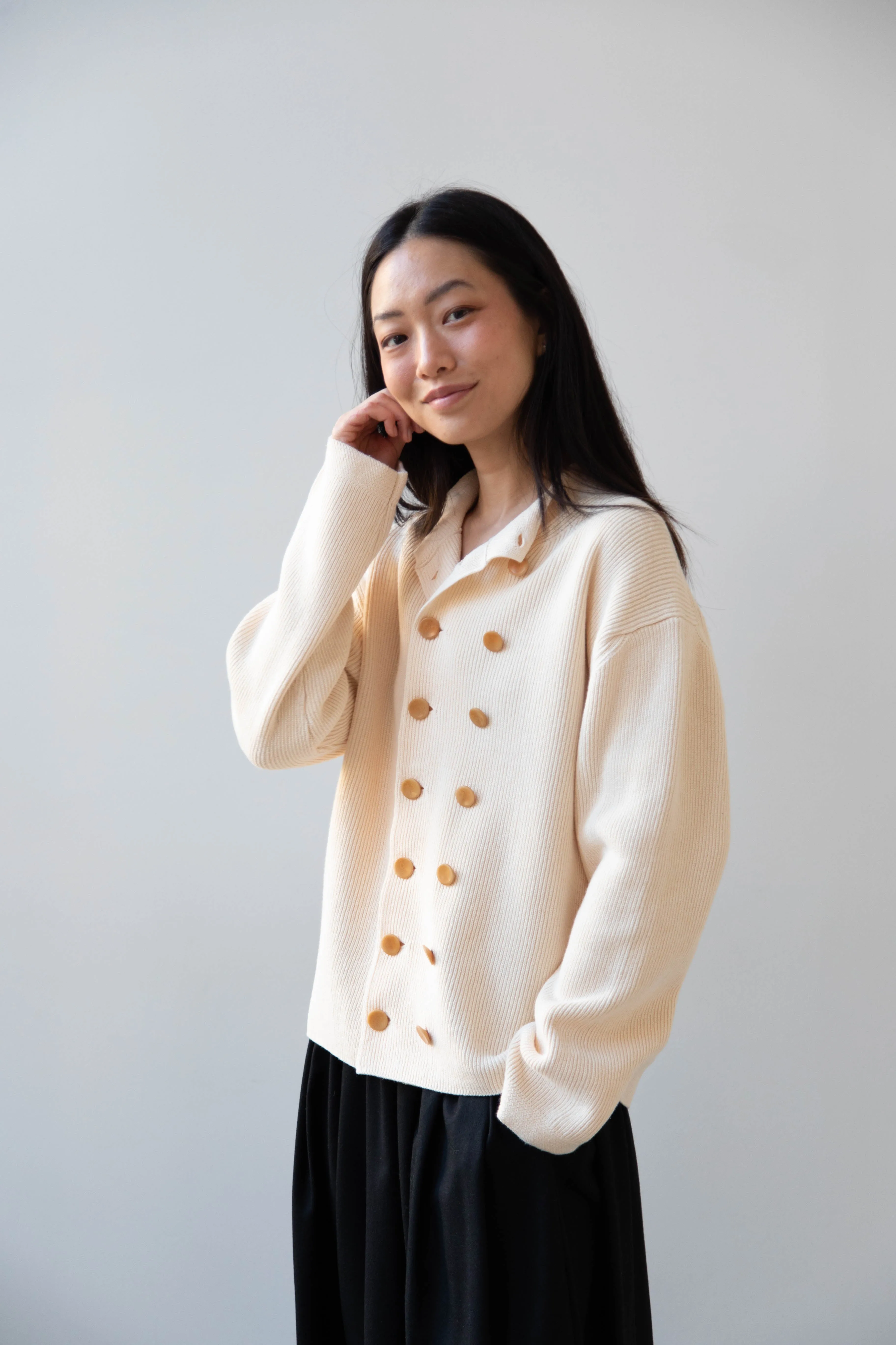 Aseedonclöud | Tea Garden Knit Jacket in Beige
