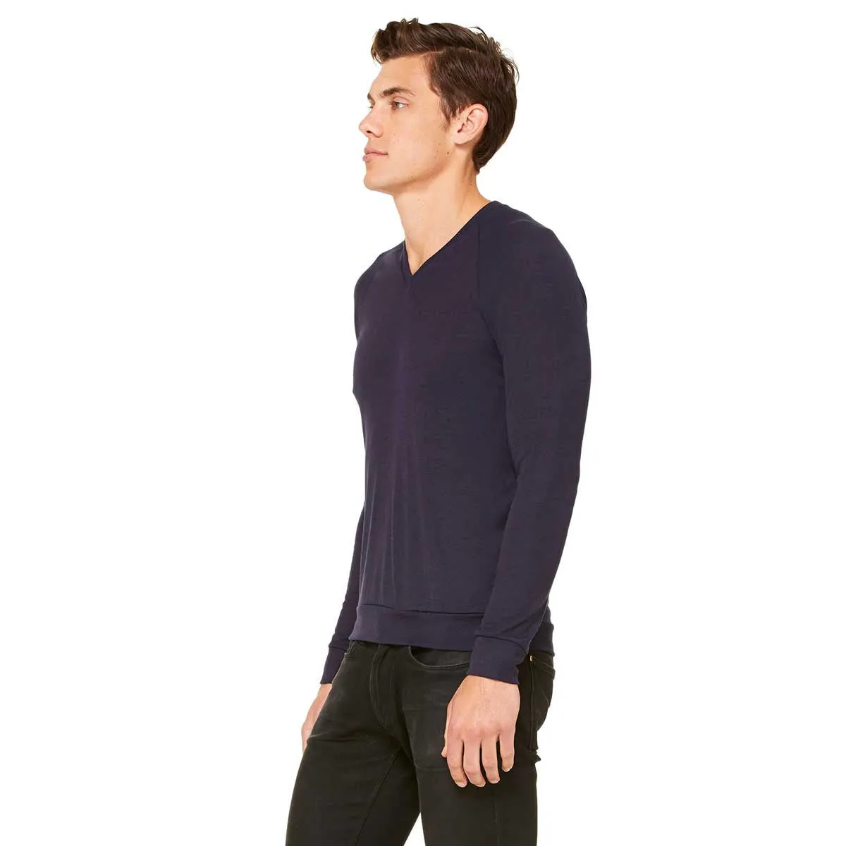 Bella   Canvas Unisex Midnight V-Neck Lightweight Sweater