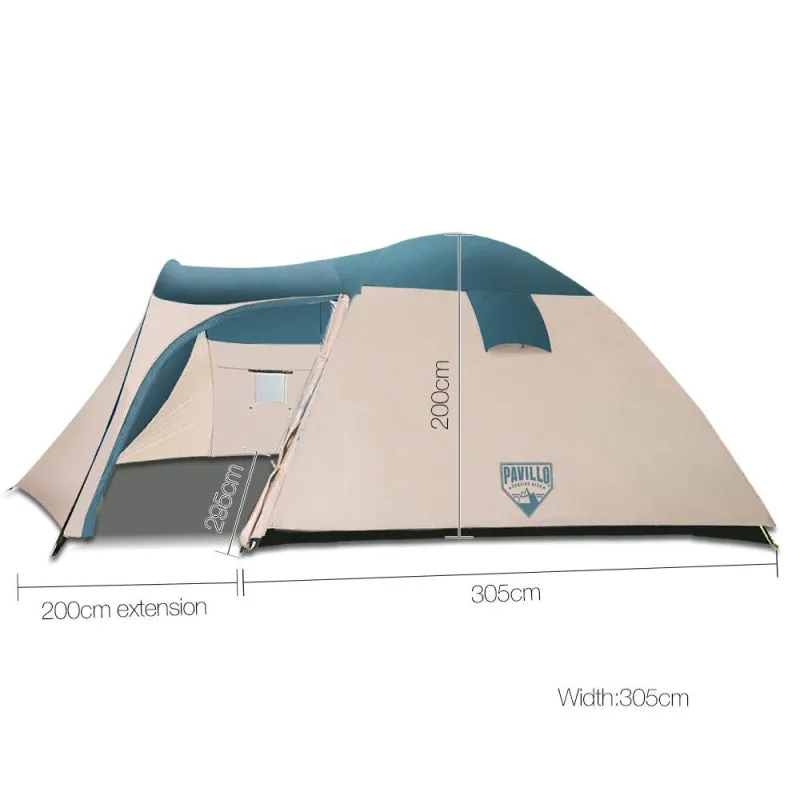 Bestway 5 Person Pavillo Dome Camping Tent | Green & Cream White