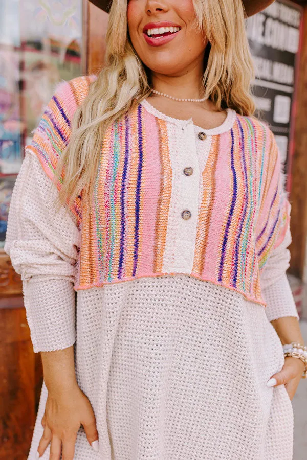 Boho Flow Knit Tunic Curves