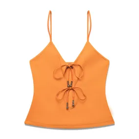 Bow Knots Tank Top - Orange