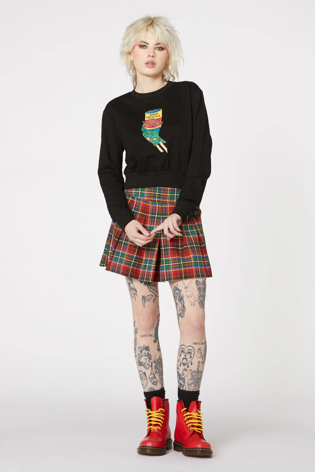Brainz Boxy Crop Sweater