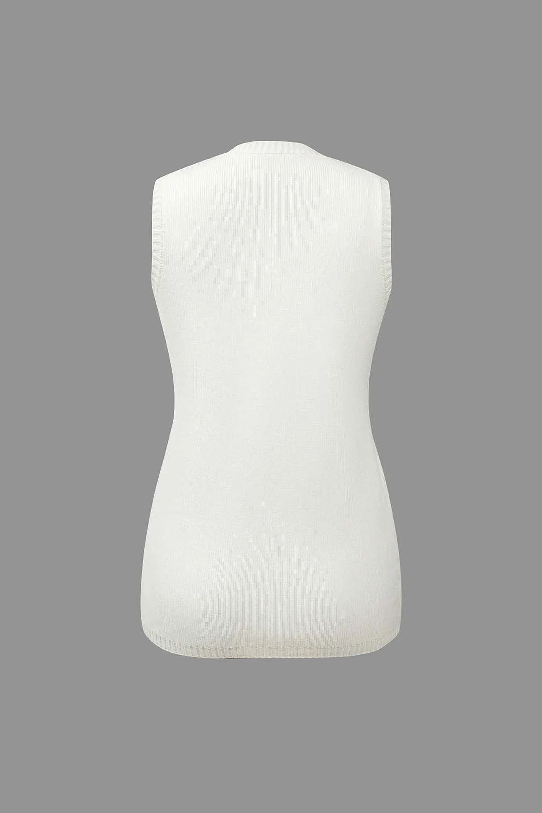 Button Up Knit Tank Top