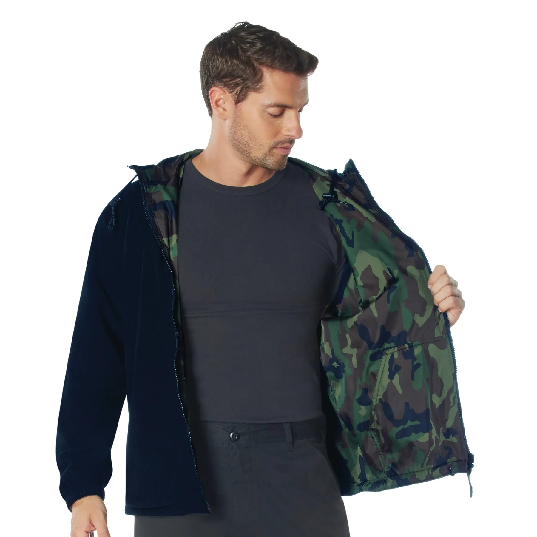 Camo Reversible Fleece-Lined Hooded Jackets