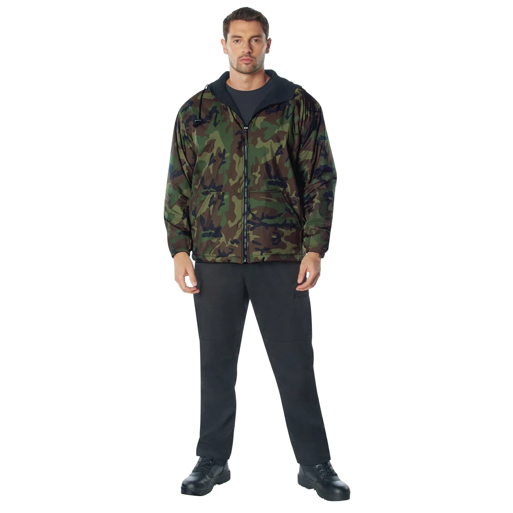 Camo Reversible Fleece-Lined Hooded Jackets