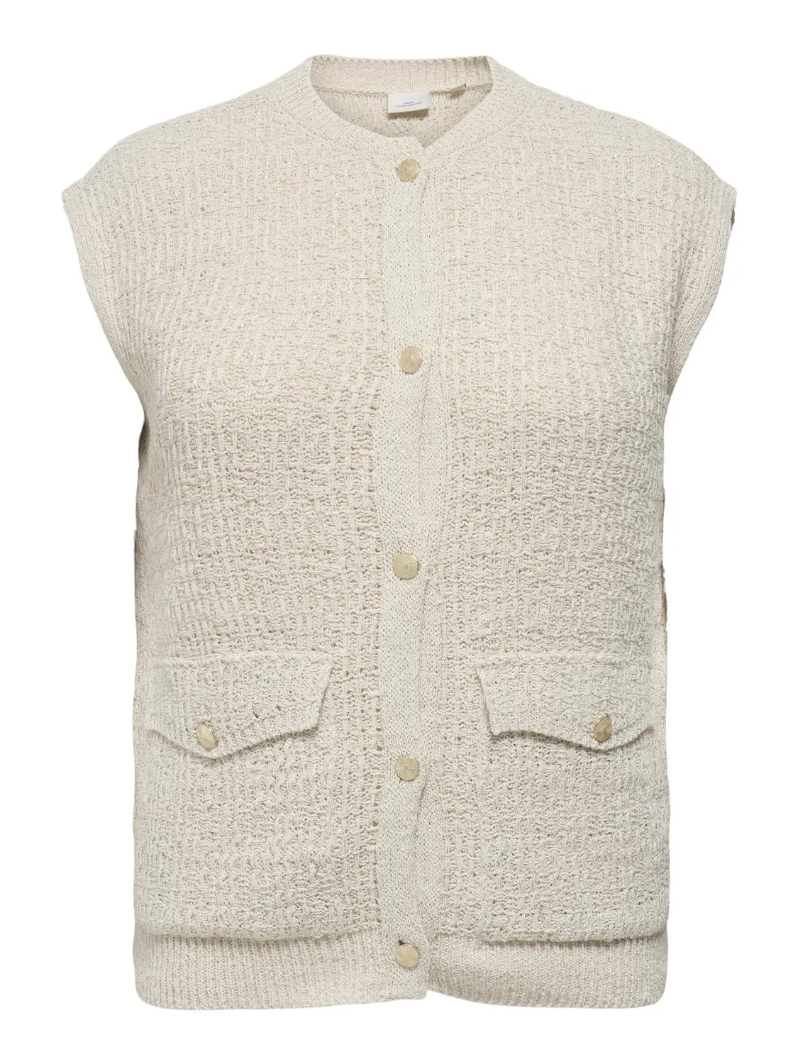 CARCELESTE O-NECK VEST KNT CUR