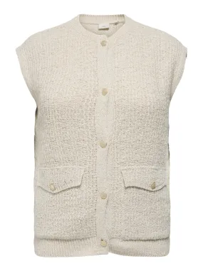CARCELESTE O-NECK VEST KNT CUR