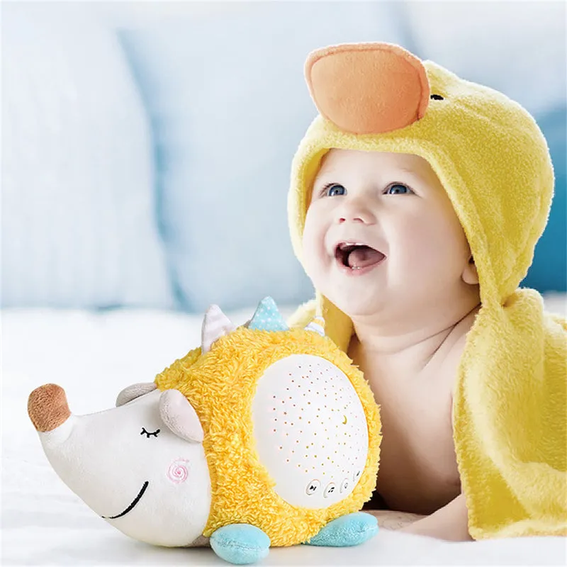 Cartoon Animal Plush Toy Starry Sky Projector Night Light for Babies