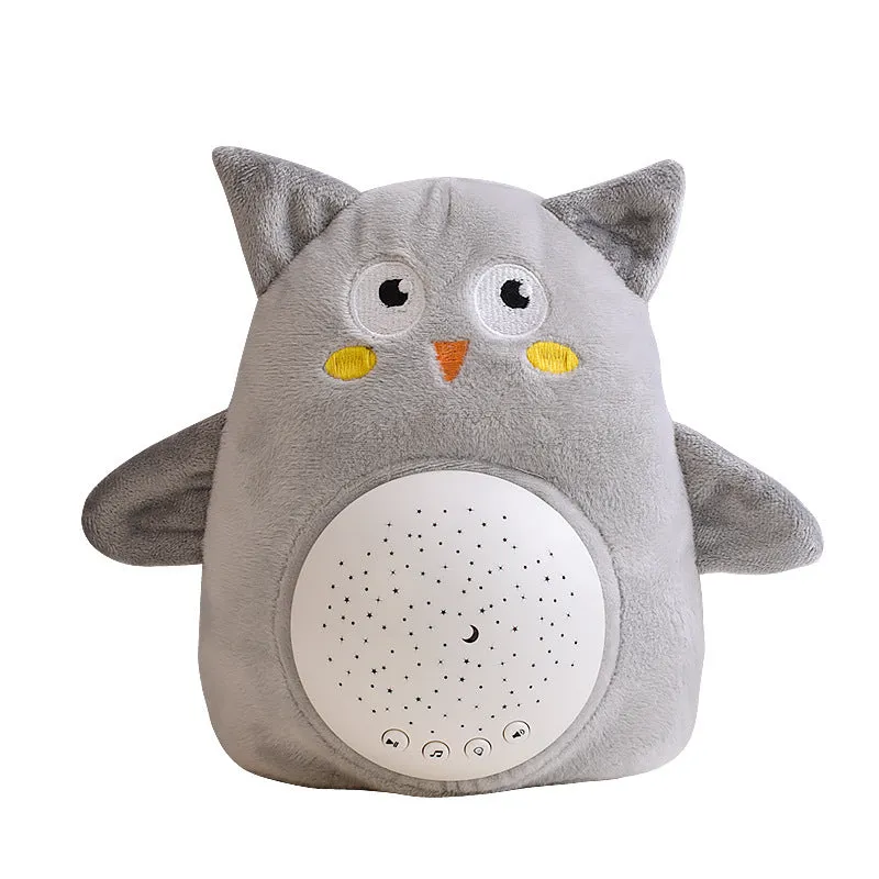 Cartoon Animal Plush Toy Starry Sky Projector Night Light for Babies