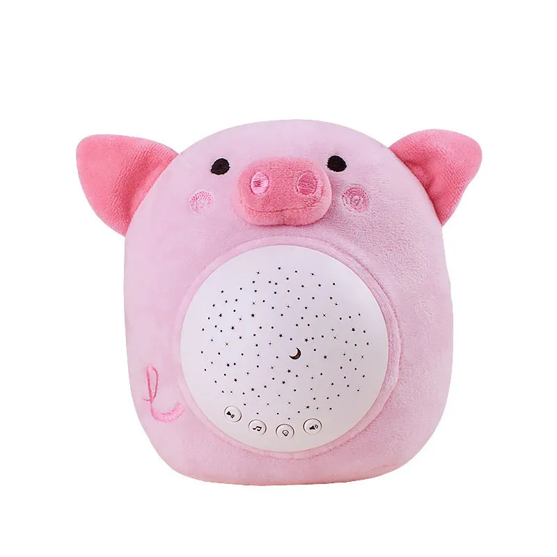 Cartoon Animal Plush Toy Starry Sky Projector Night Light for Babies