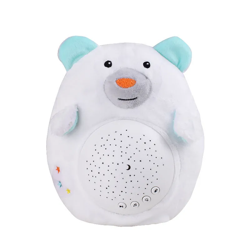 Cartoon Animal Plush Toy Starry Sky Projector Night Light for Babies