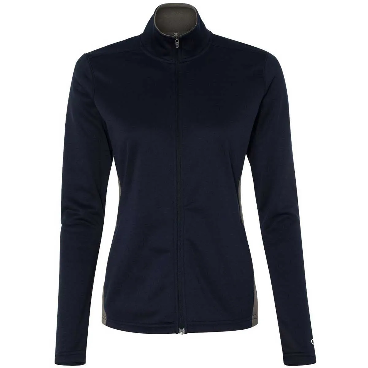 Champion Women's Navy/Stone Grey Performance 5.4-Ounce Colorblock Full-Zip Jacket