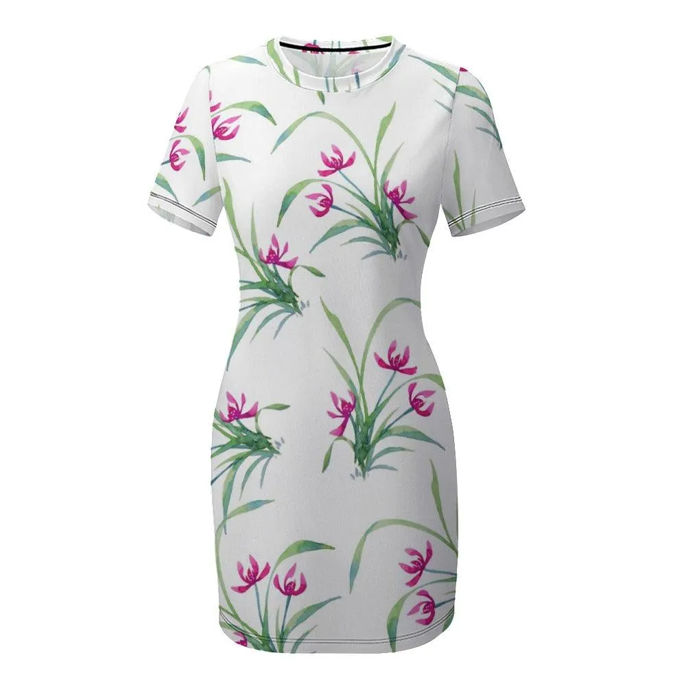 Chic Ivory Wrap Mini Dress with a Stylish Fit