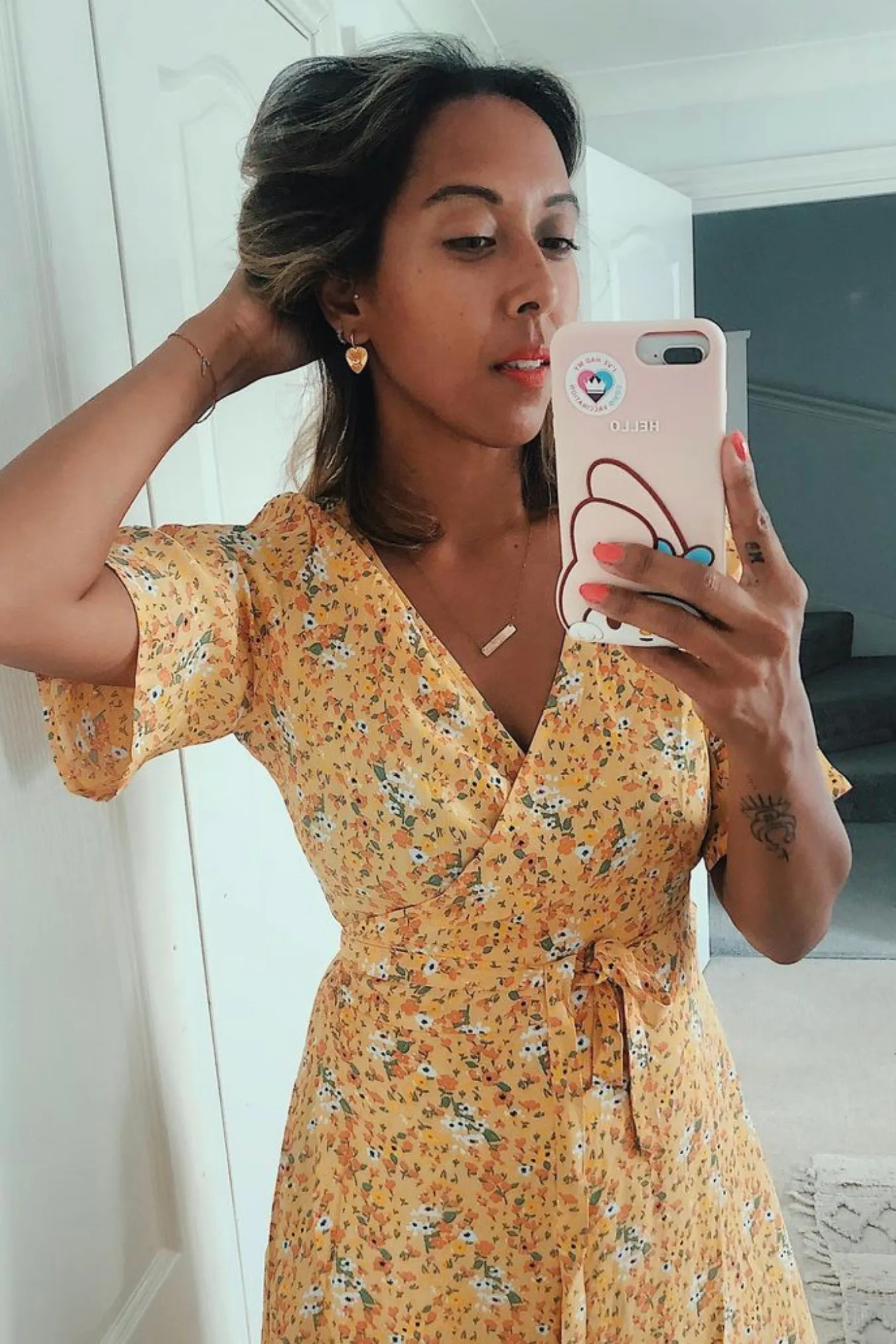 Claire - Midi Wrap Dress - Yellow