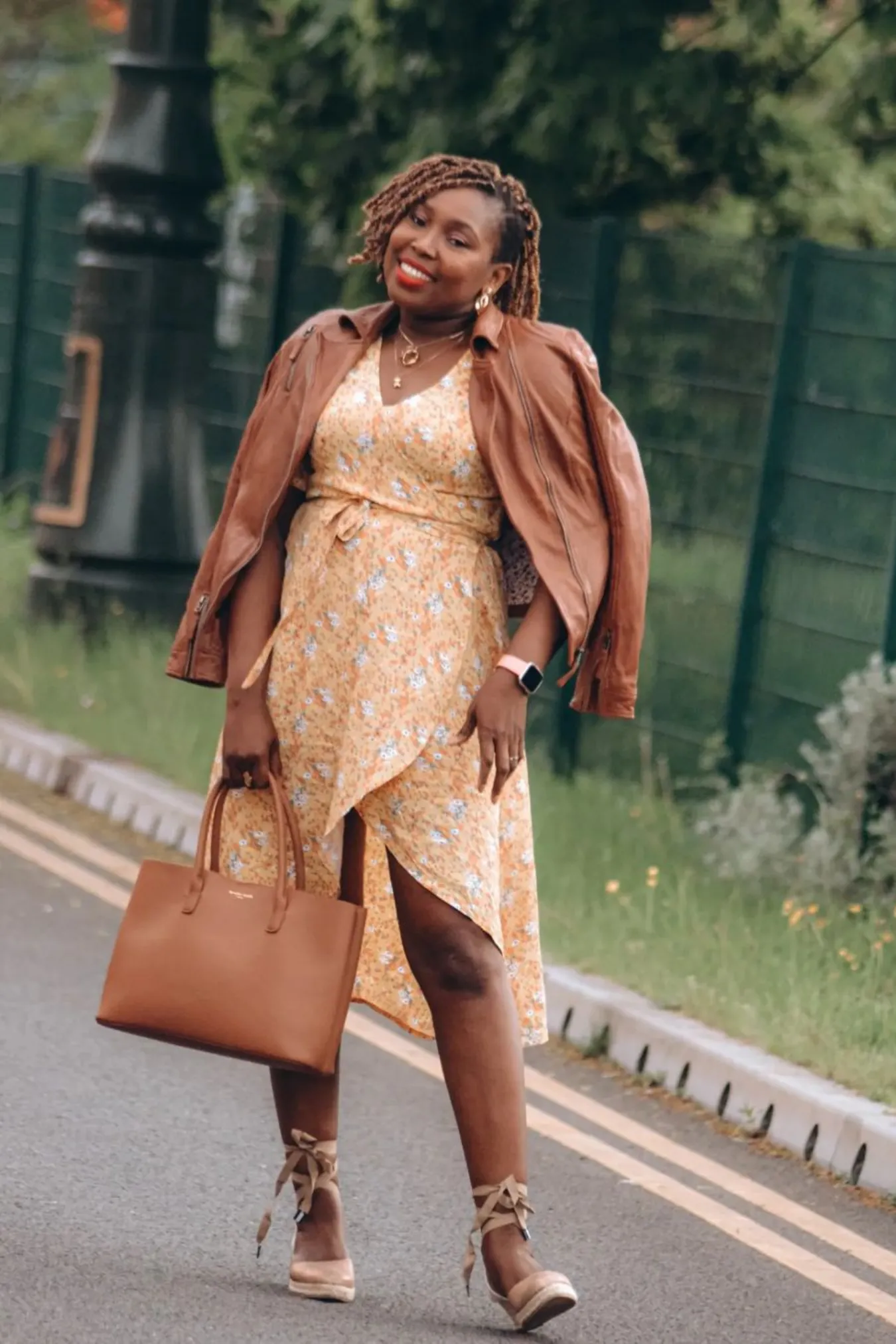 Claire - Midi Wrap Dress - Yellow