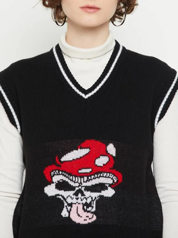 Classic Noir Self-Design Sweater