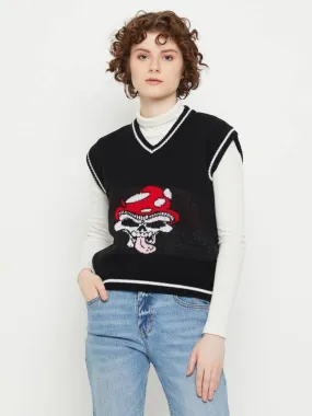 Classic Noir Self-Design Sweater