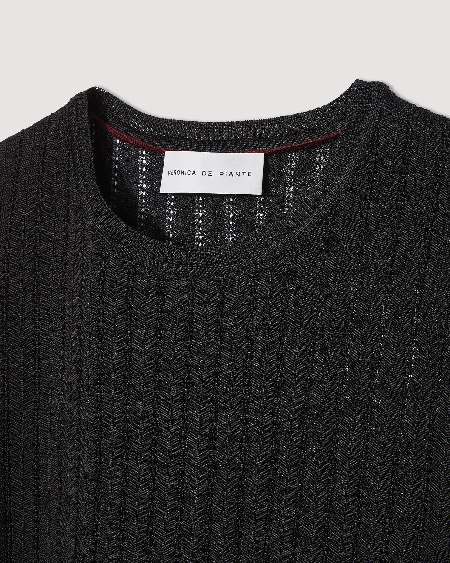 Cleo Sweater in Silk Crepe, Black