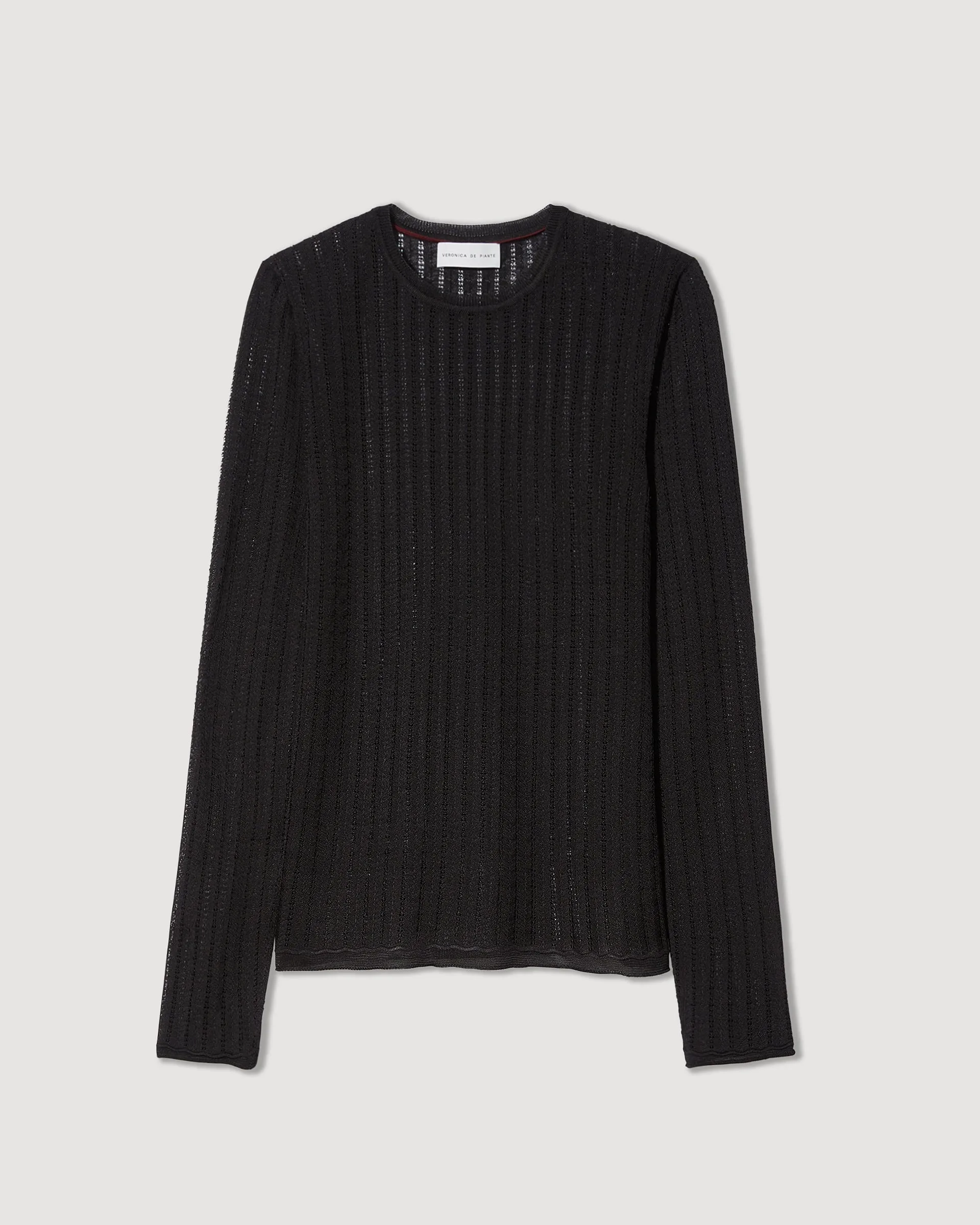 Cleo Sweater in Silk Crepe, Black