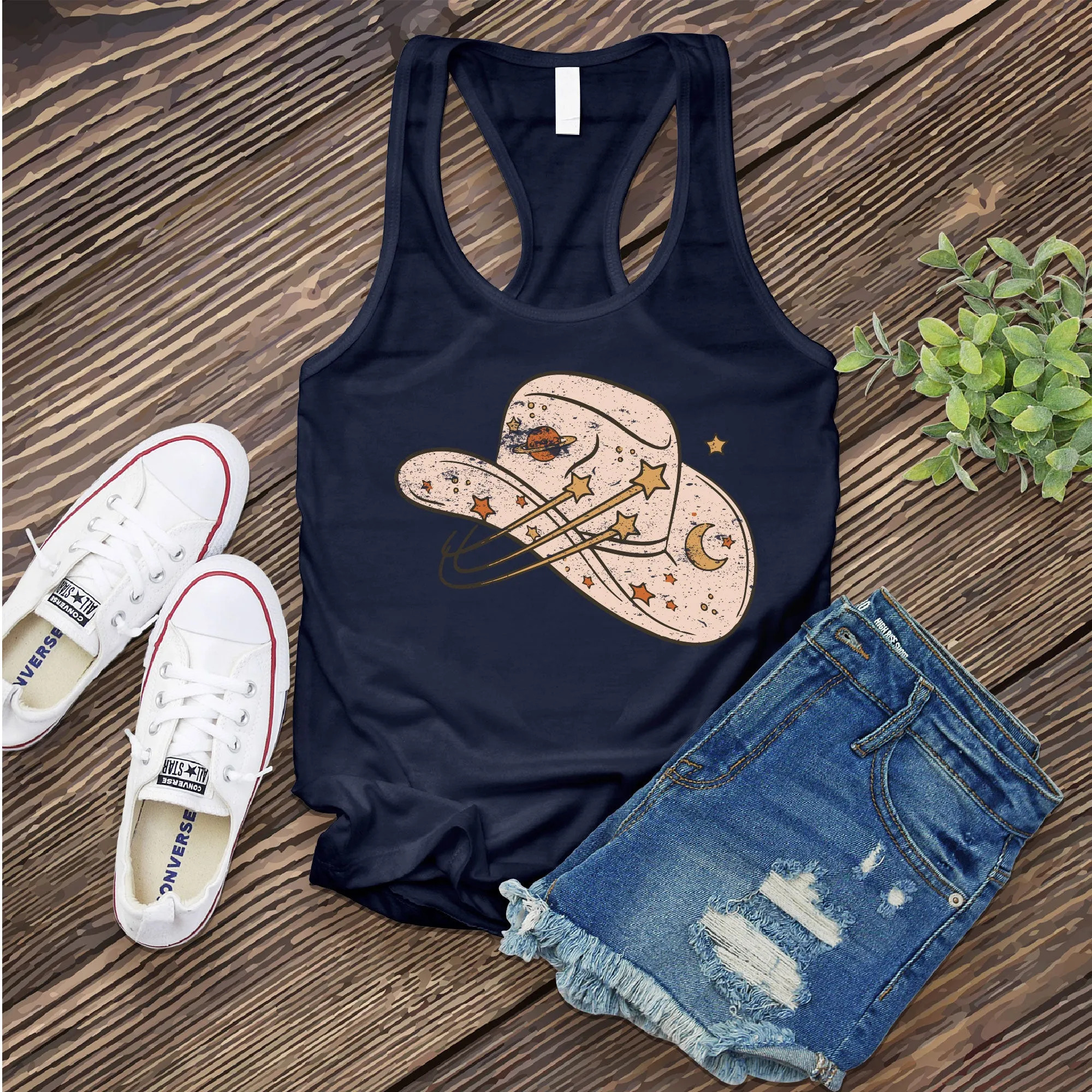 Cowgirl Cosmic Hat Women's Tank Top