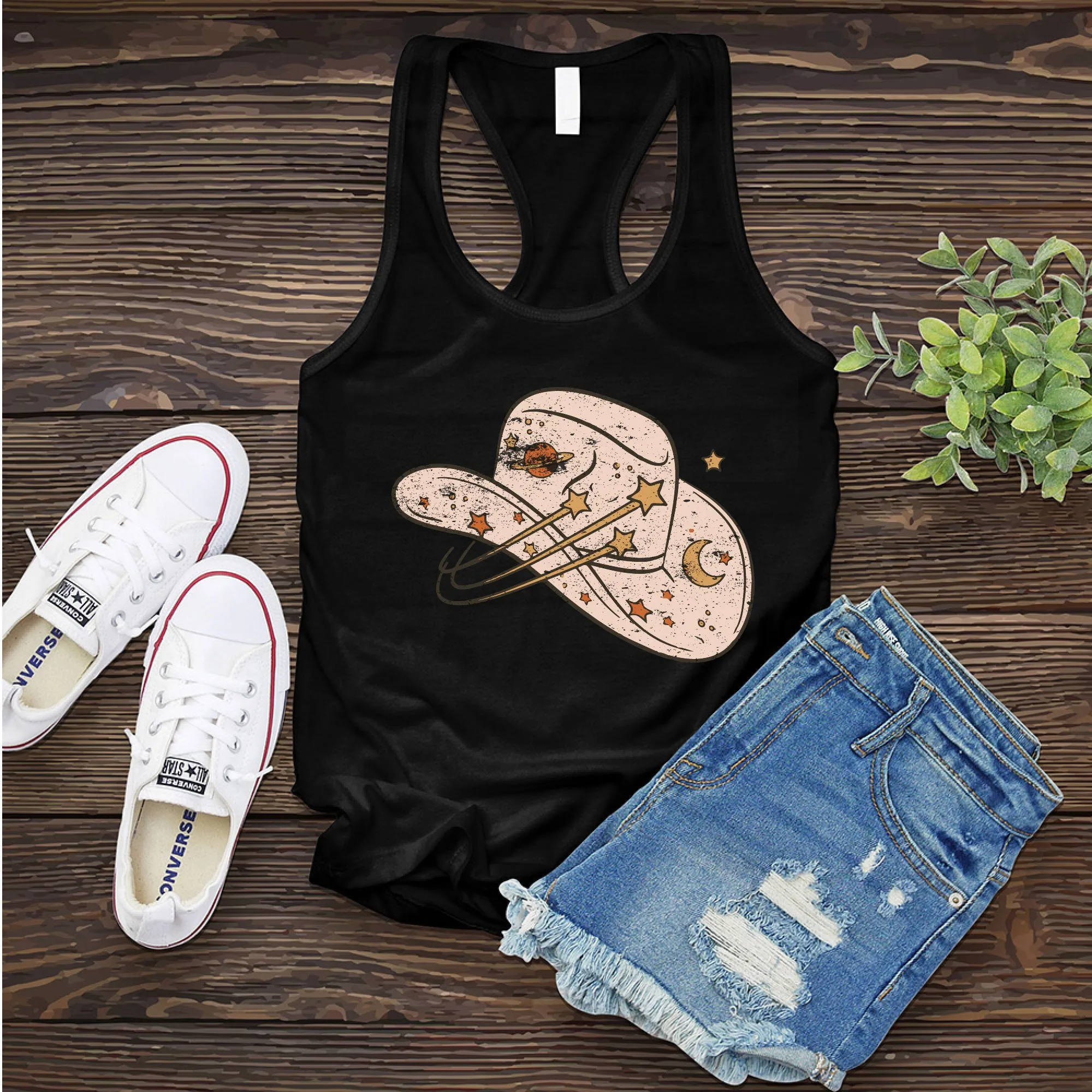 Cowgirl Cosmic Hat Women's Tank Top