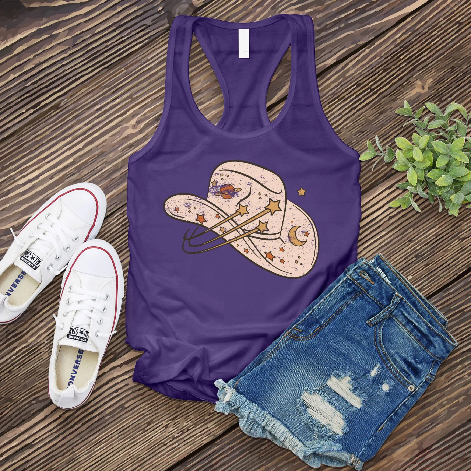 Cowgirl Cosmic Hat Women's Tank Top