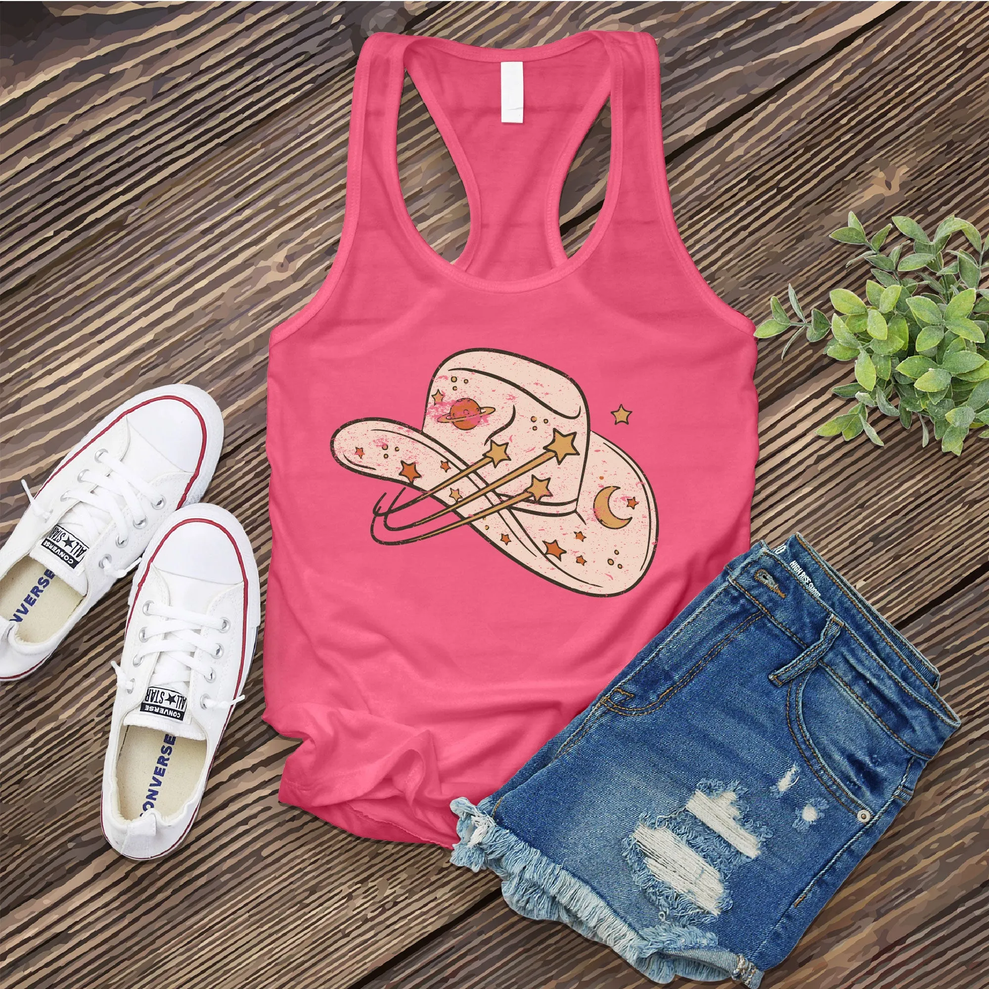 Cowgirl Cosmic Hat Women's Tank Top