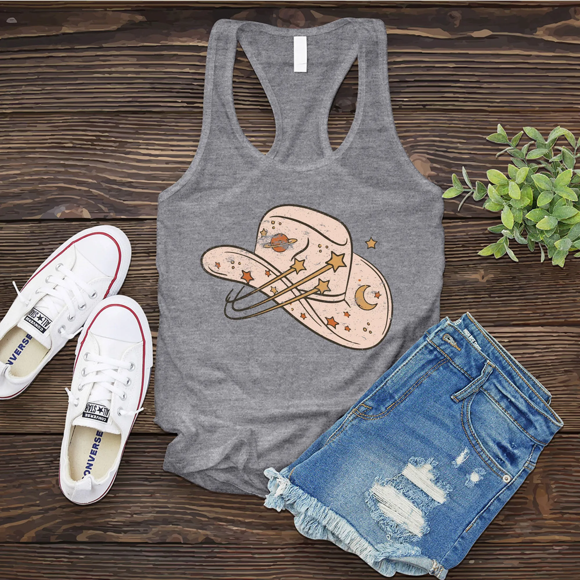 Cowgirl Cosmic Hat Women's Tank Top