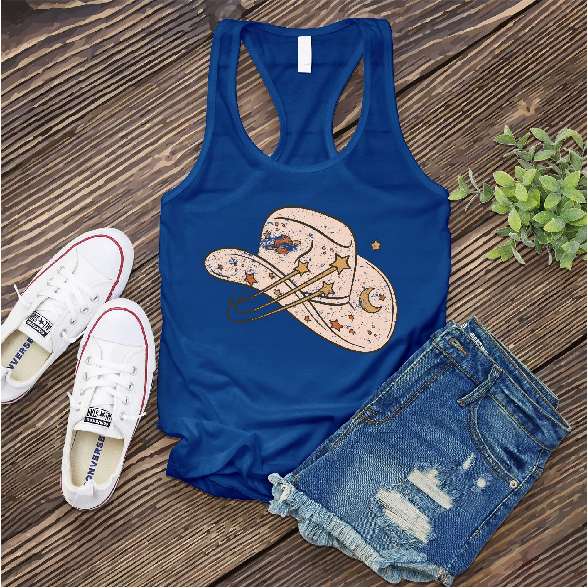 Cowgirl Cosmic Hat Women's Tank Top