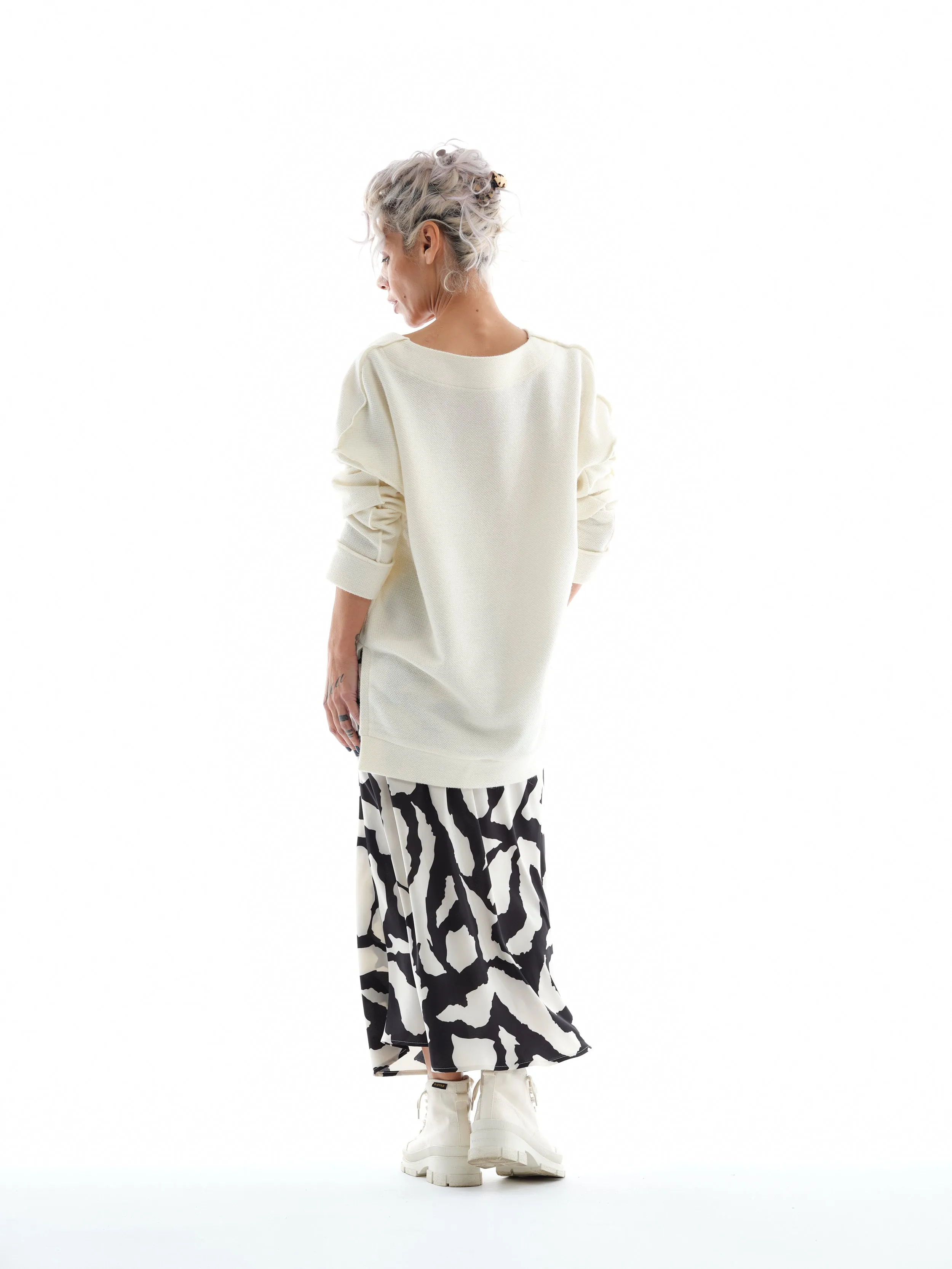 Cream V-Neck Sweater