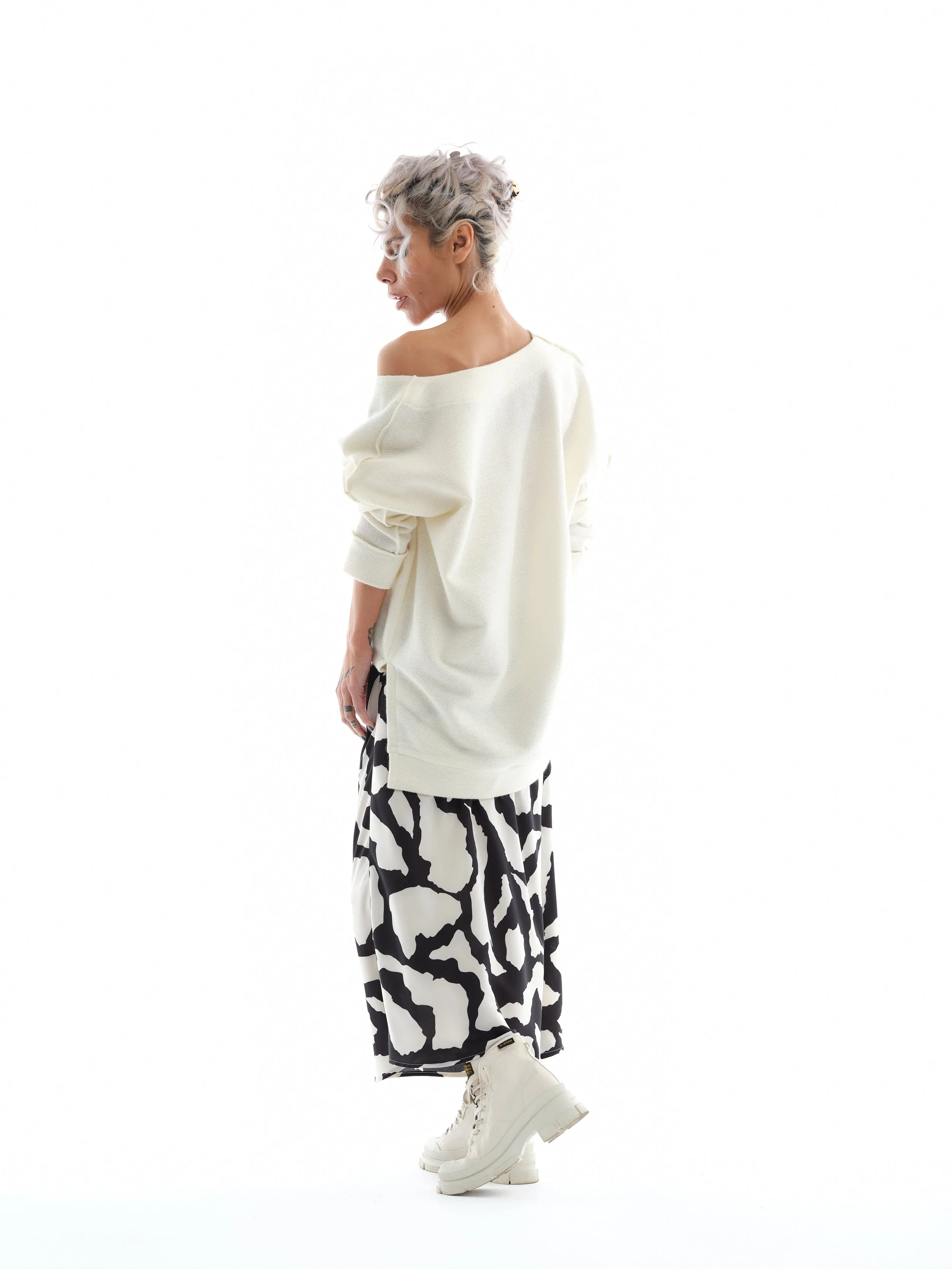 Cream V-Neck Sweater