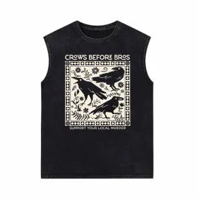Crows Before Bros Support Your Local Murder Raven Vest Top