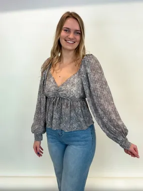 Ditsy Floral Babydoll Blouse