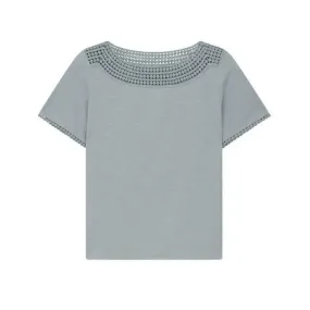 Eau De Nil Pom Pom Trim Top