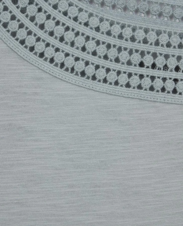 Eau De Nil Pom Pom Trim Top