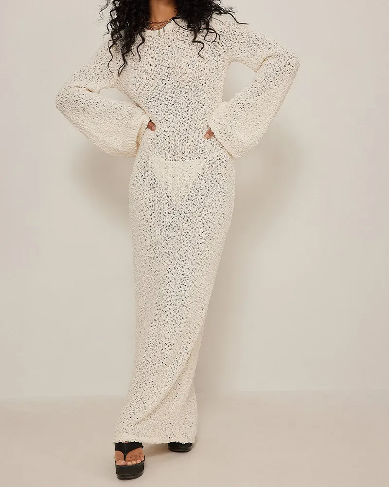 Elegant Versatile Sweater Long Dress