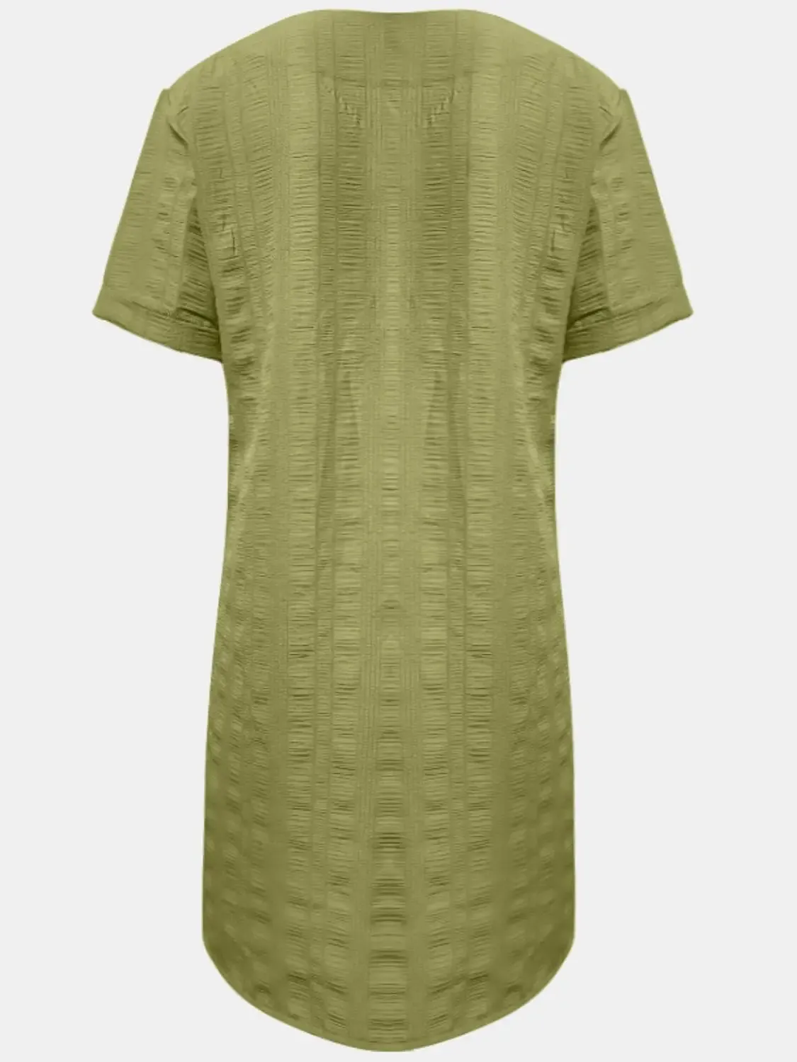 Fashion Women Dress Full Size V-Neck Short Sleeve Mini Dress