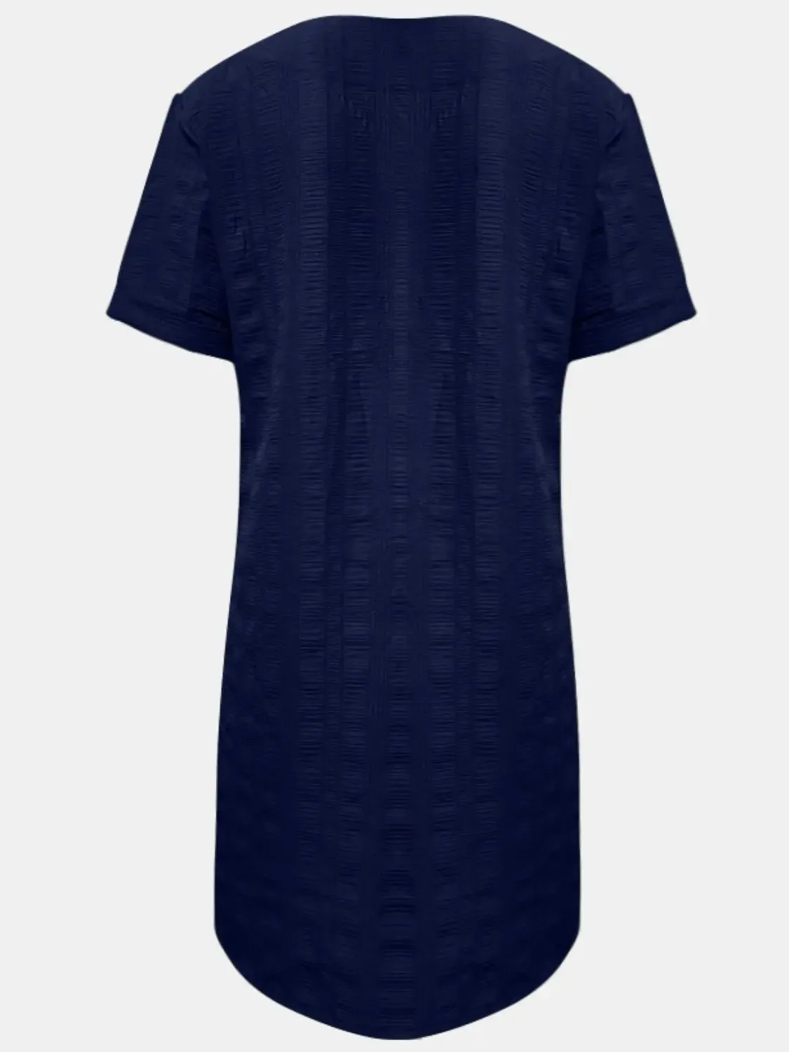 Fashion Women Dress Full Size V-Neck Short Sleeve Mini Dress